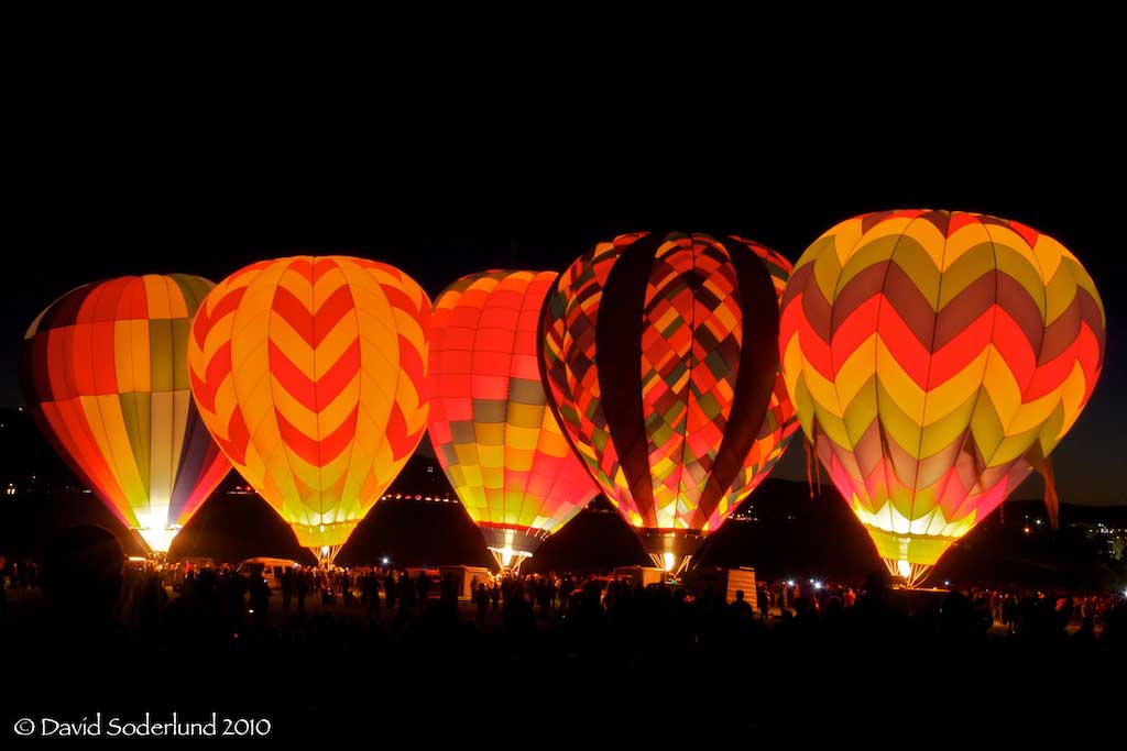 Reno Balloon Race at dawn