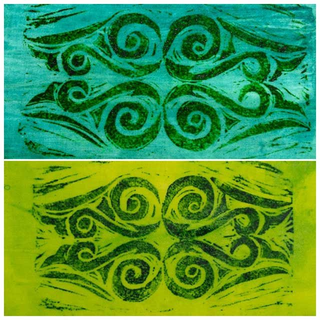 Hand-Printed Koru Symbol