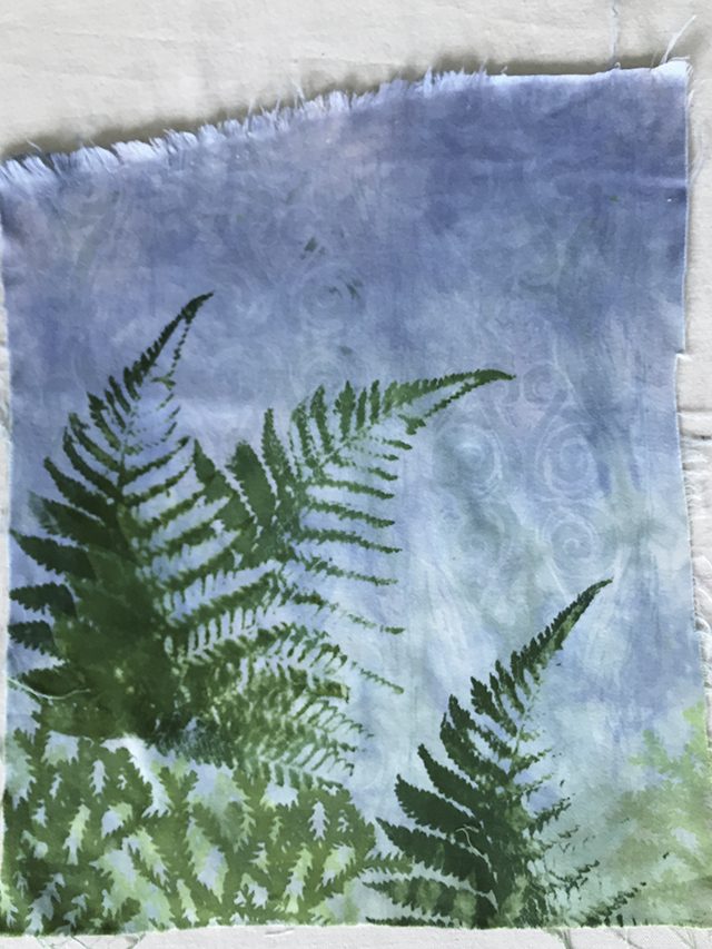 Fern Print in progress